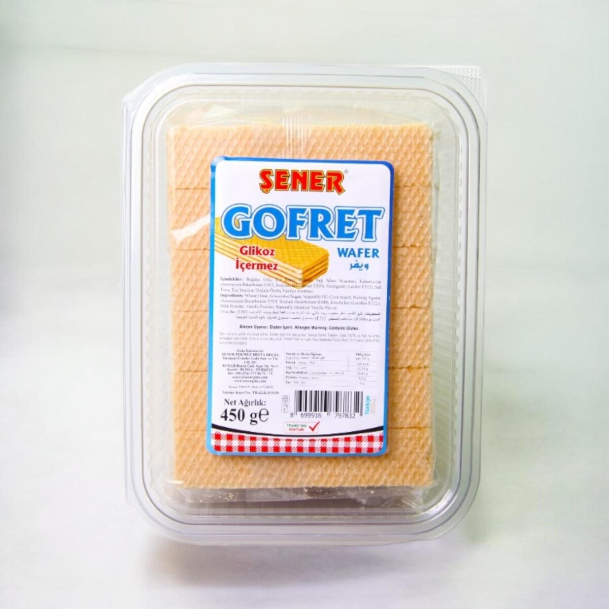 Şener Gofret 450 Gr Sade (Pvc) - Görsel 1