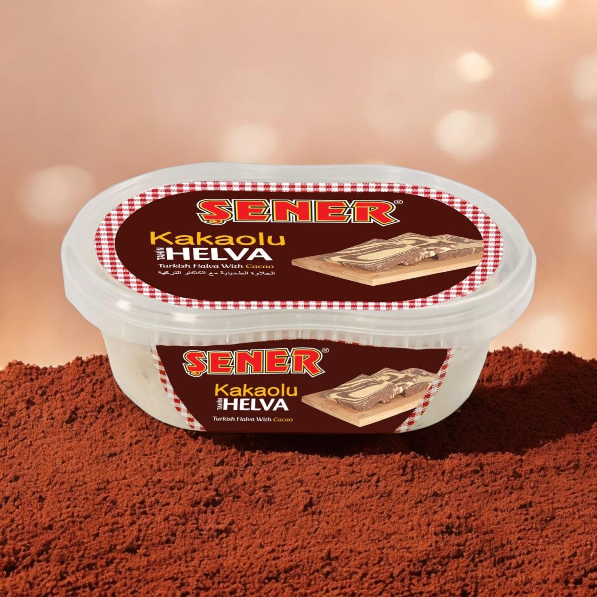 Şener Helva 300 Gr Kakaolu Plastik Kutu - Görsel 2