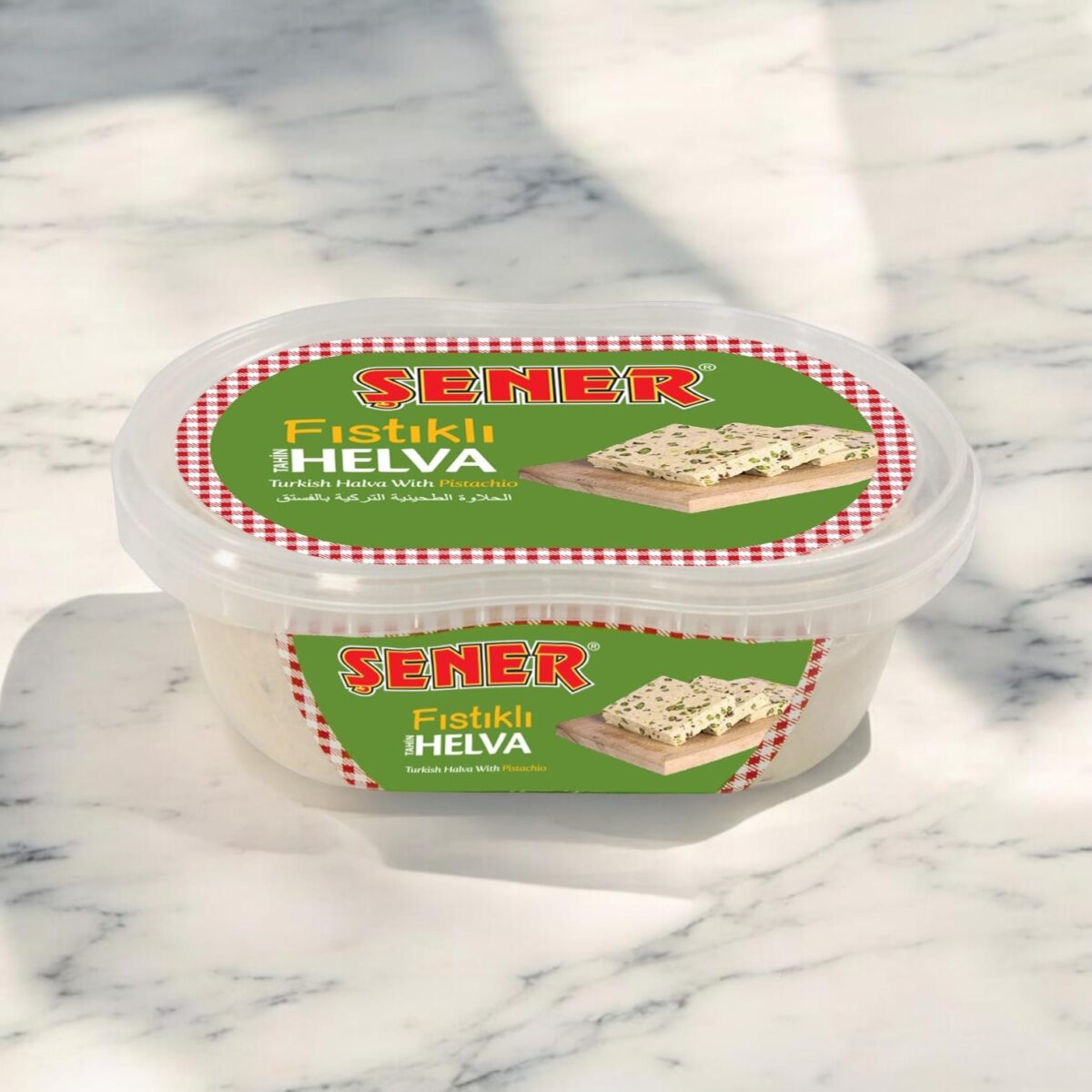 Şener Helva 300 Gr Fıstıklı Plastik Kutu - Görsel 1