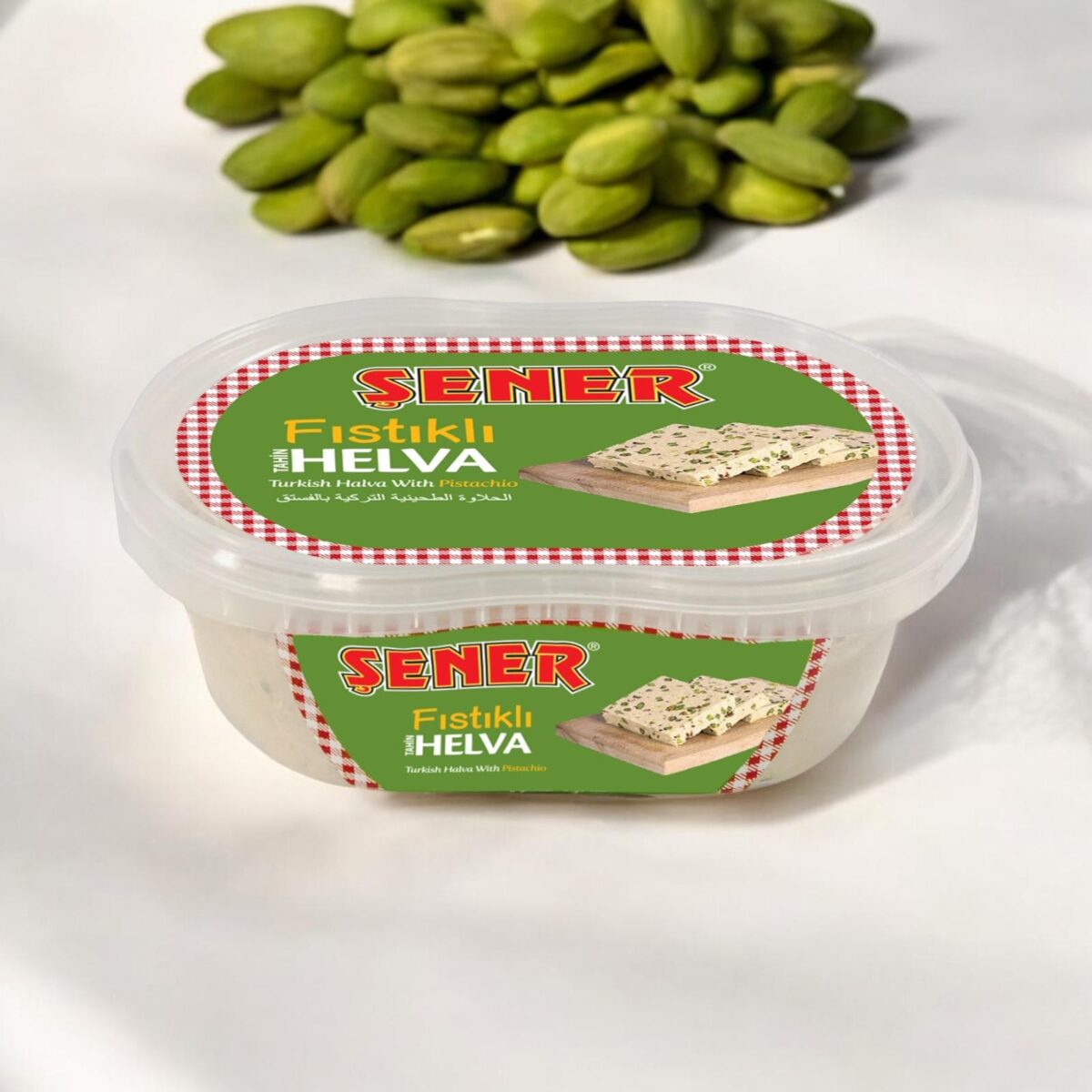 Şener Helva 300 Gr Fıstıklı Plastik Kutu - Görsel 2