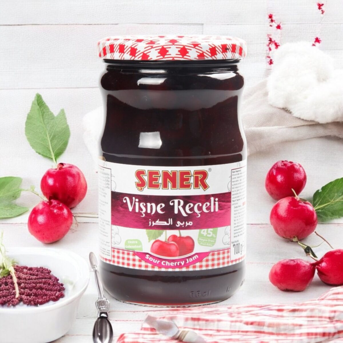 Şener Reçel 770 Gr Vişne % 45 Meyve - Görsel 6