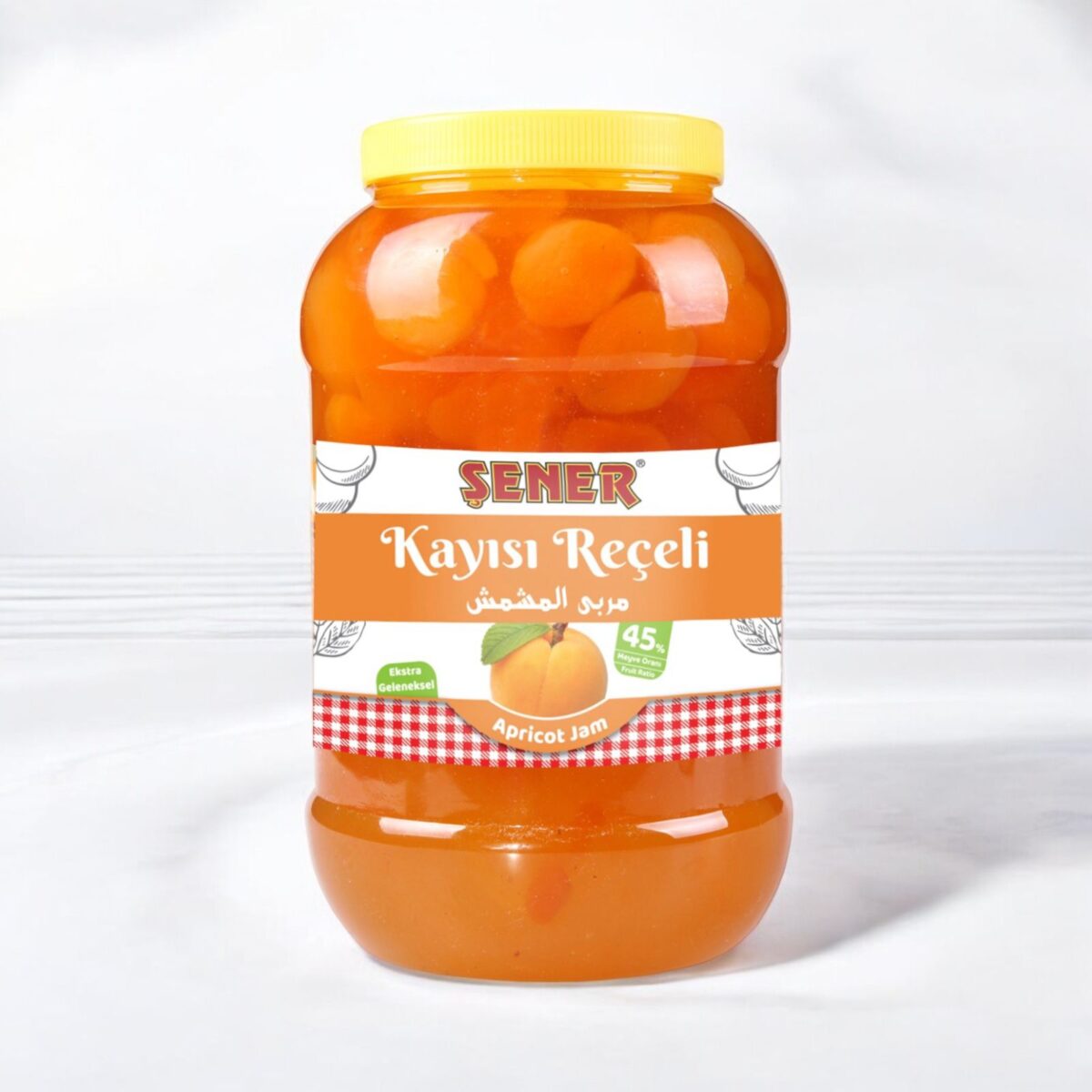 Şener Reçel 5 Kg Kayısı % 45 Meyve - Görsel 1