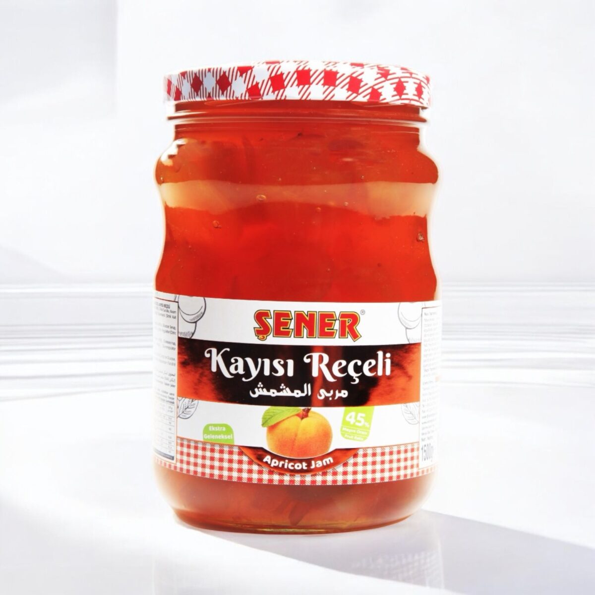 Şener Reçel 1500 Gr Kayısı % 45 Meyve - Görsel 1