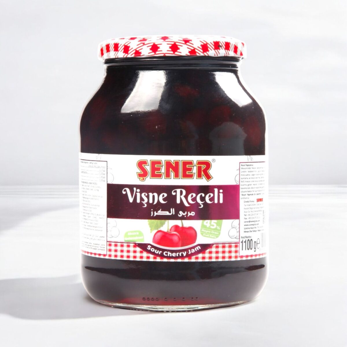 Şener Reçel 1000 Gr Vişne % 45 Meyve - Görsel 1
