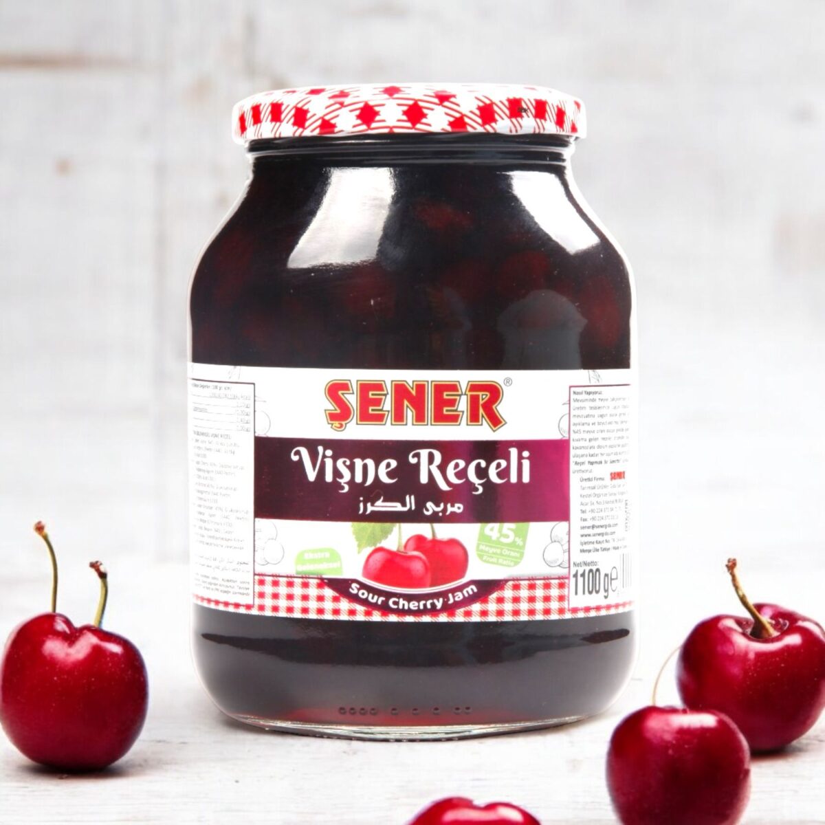 Şener Reçel 1000 Gr Vişne % 45 Meyve - Görsel 2