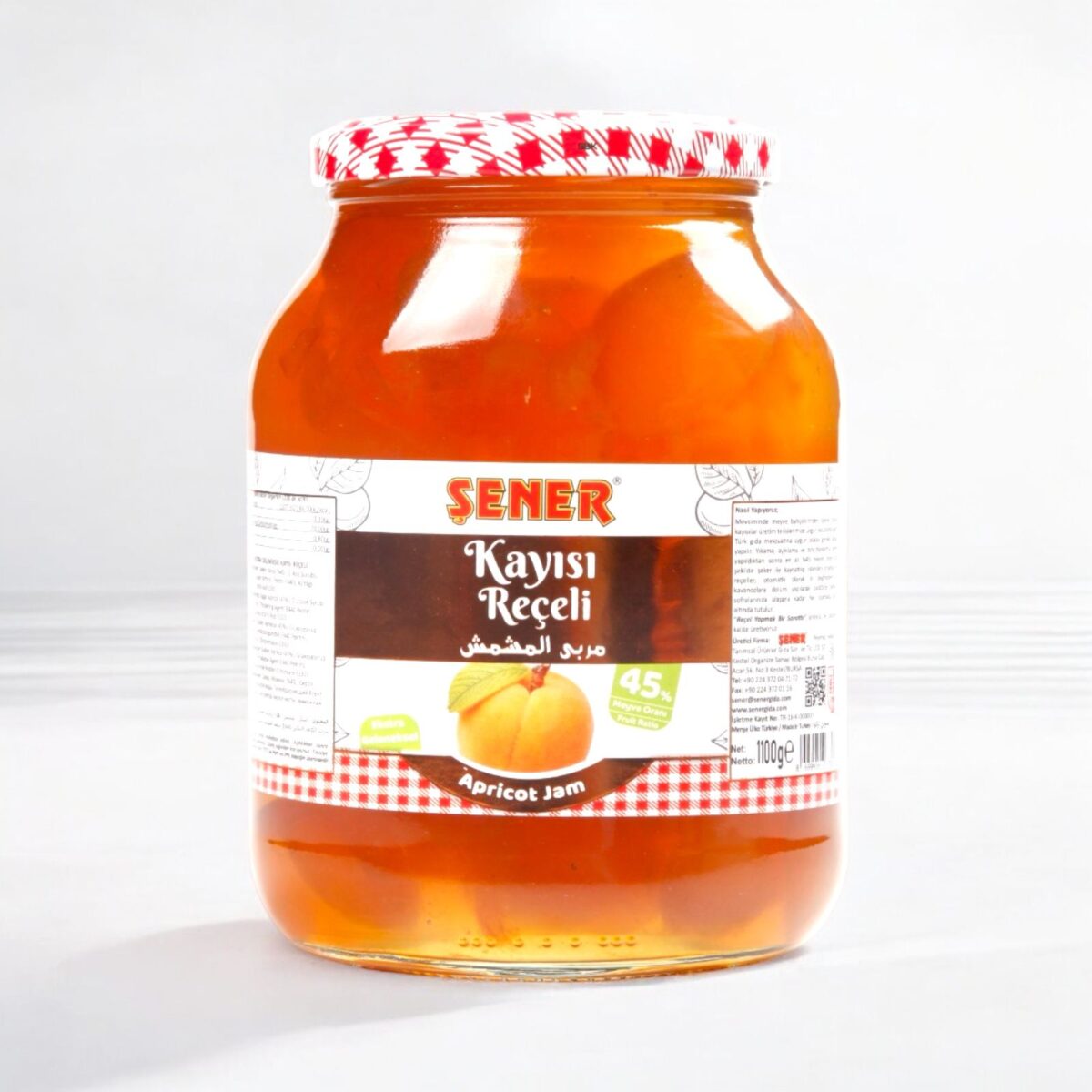 Şener Reçel 1000 Gr Kayısı % 45 Meyve - Görsel 1