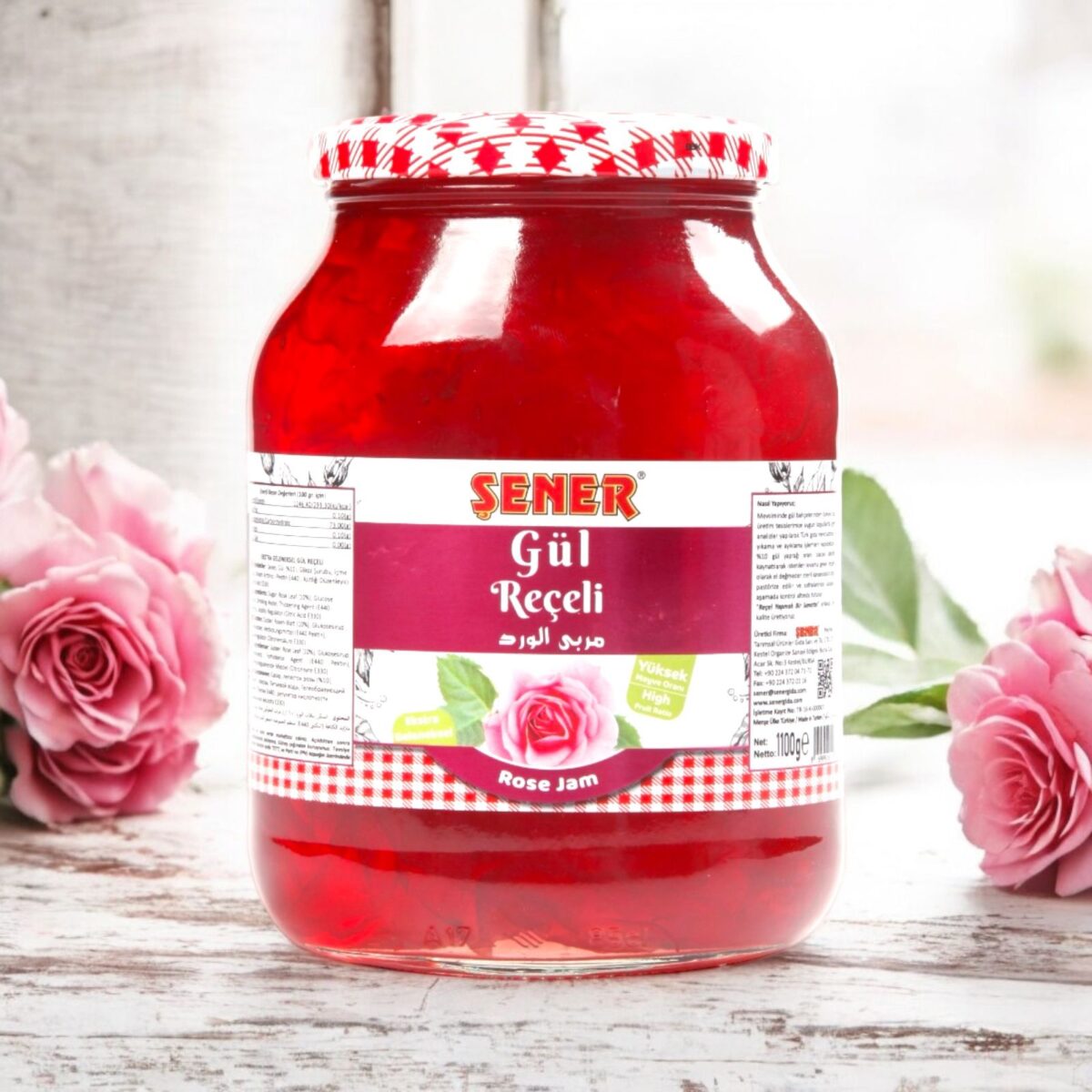 Şener Reçel 1000 Gr Gül % 45 Meyve - Görsel 2