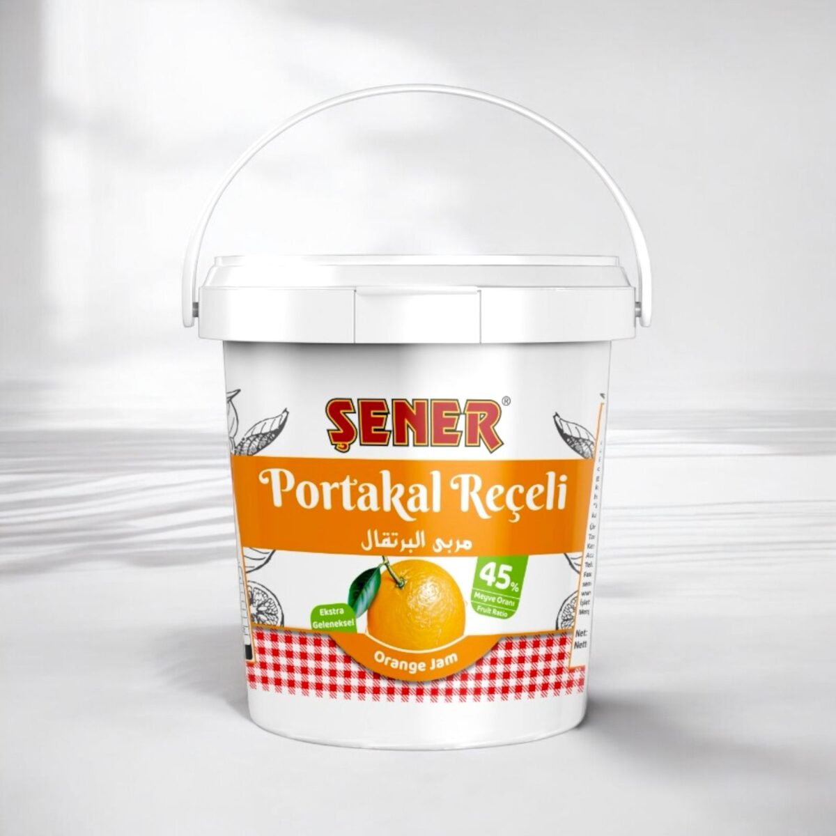 Şener Reçel 10 Kg Portakal Kabuğu % 45 Meyve - Görsel 1