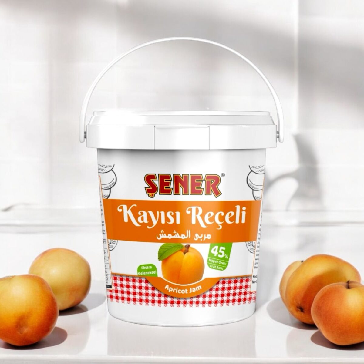 Şener Reçel 10 Kg Kayısı % 45 Meyve - Görsel 2