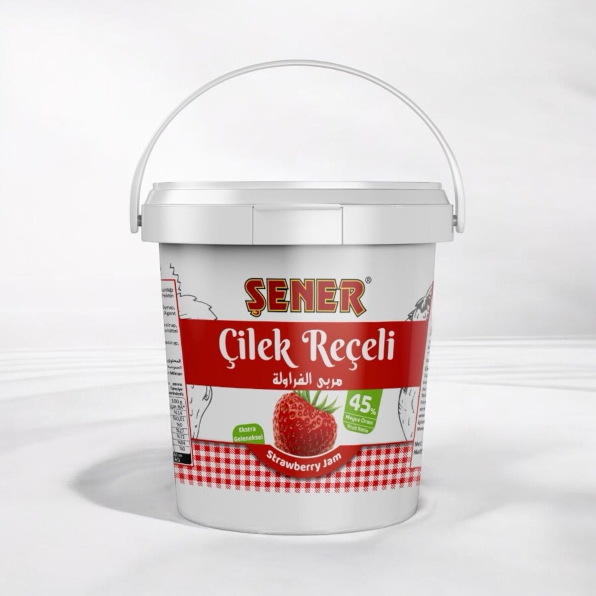 Şener Reçel 10 Kg Çilek % 45 Meyve - Görsel 1