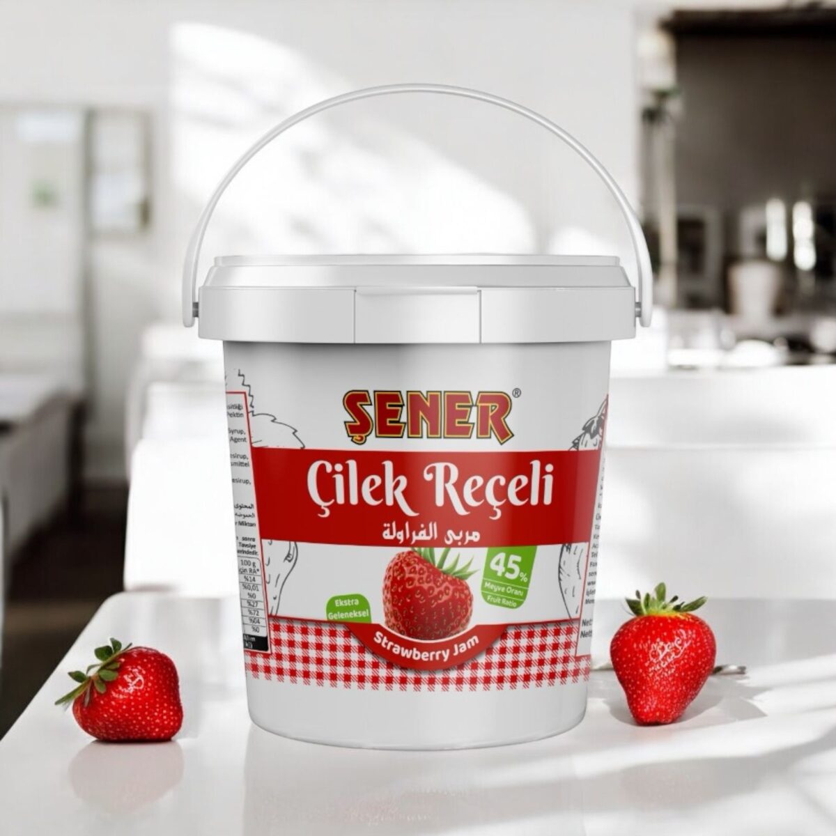 Şener Reçel 10 Kg Çilek % 45 Meyve - Görsel 2