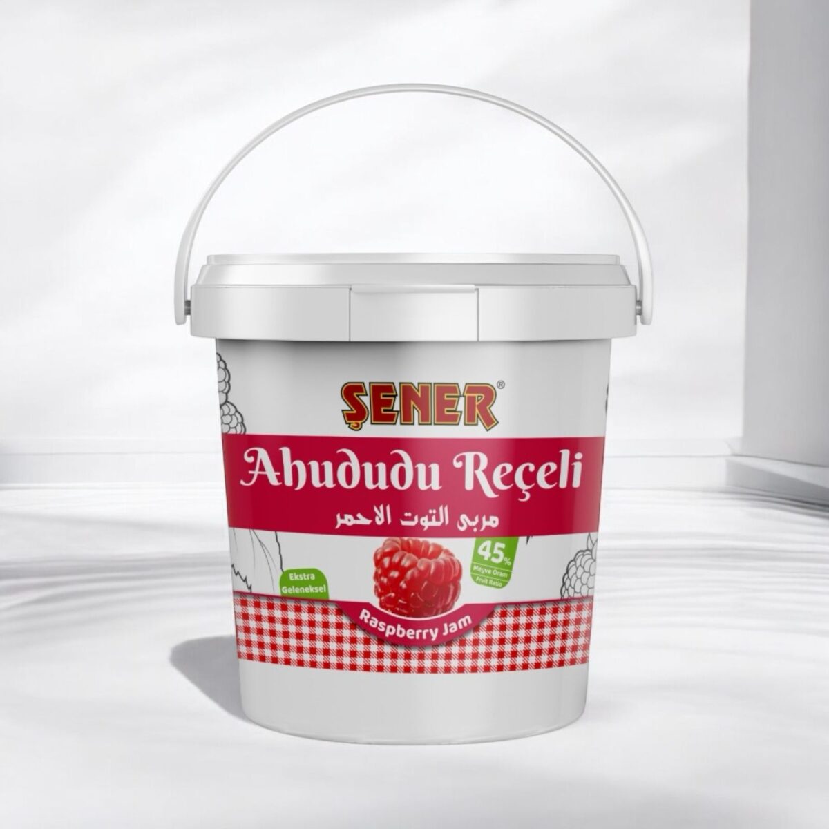 Şener Reçel 10 Kg Ahududu % 45 Meyve - Görsel 1