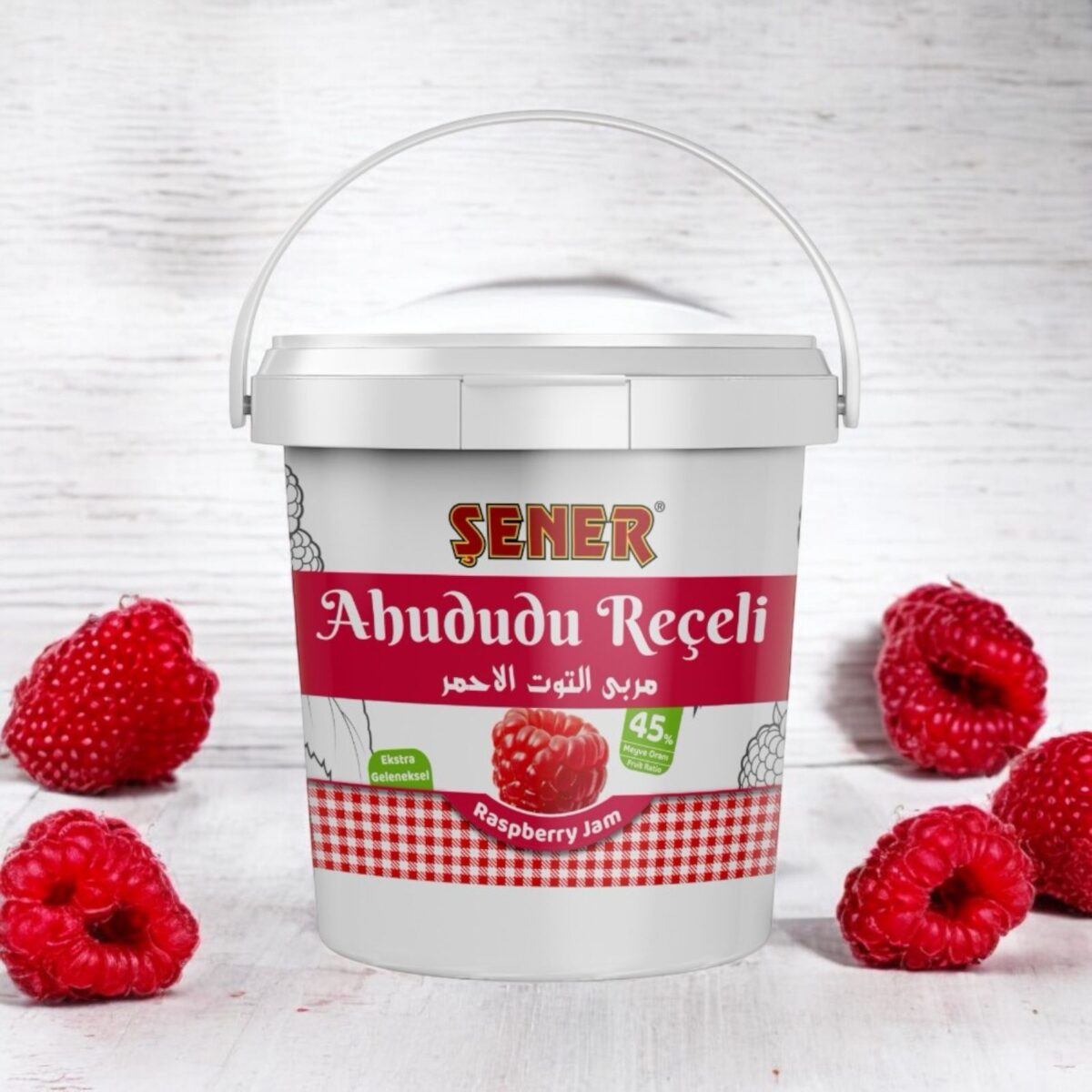 Şener Reçel 10 Kg Ahududu % 45 Meyve - Görsel 2