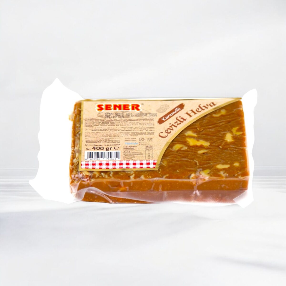 Şener Helva 400 Gr Cevizli Karamelli Mevsim Vakum Amb. - Görsel 1