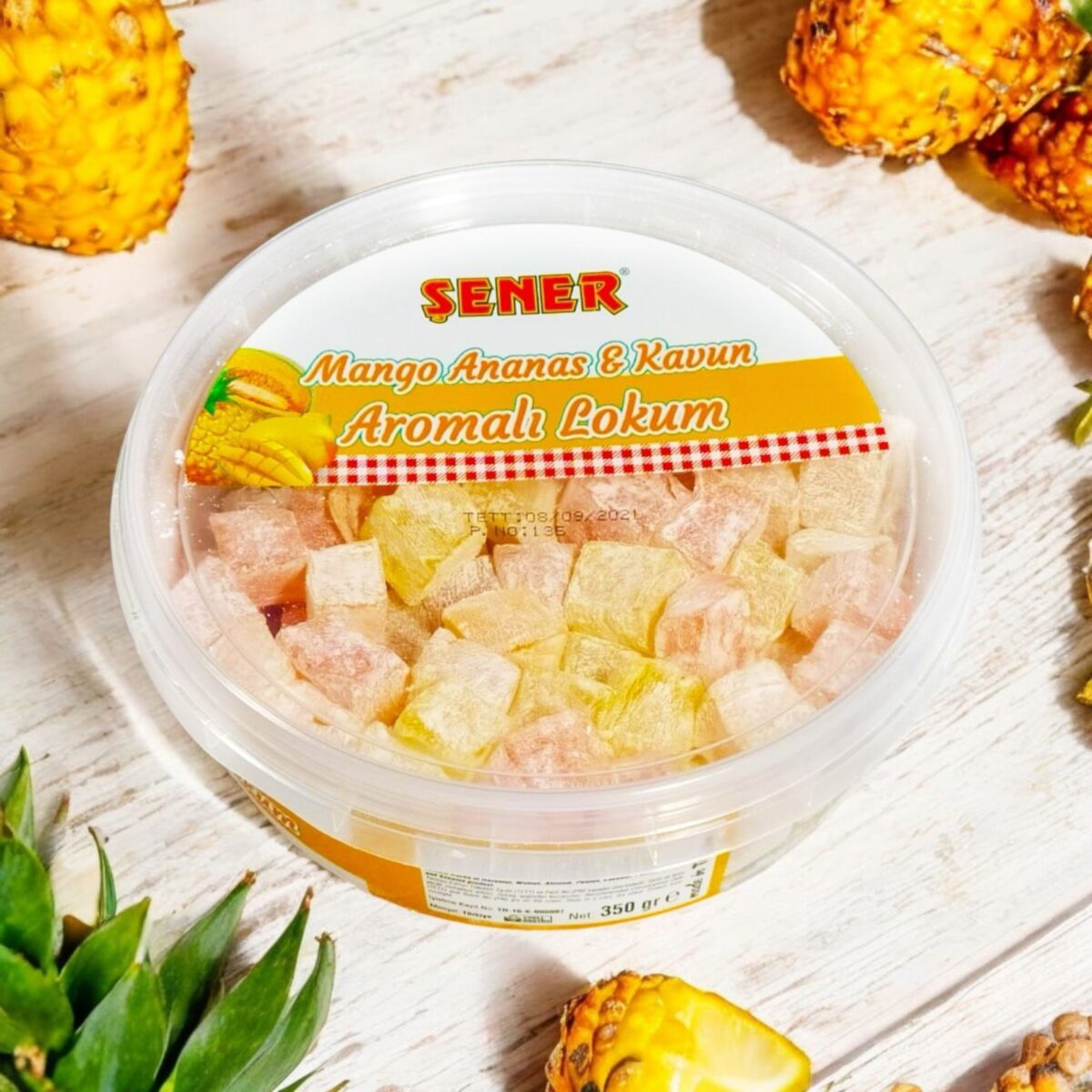 Şener Lokum 350 Gr Kavun&Mango&Ananas Aromalı Pvc - Görsel 2