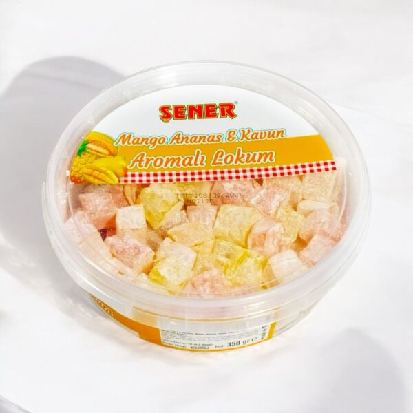 Şener Lokum 350 Gr Kavun&Mango&Ananas Aromalı Pvc