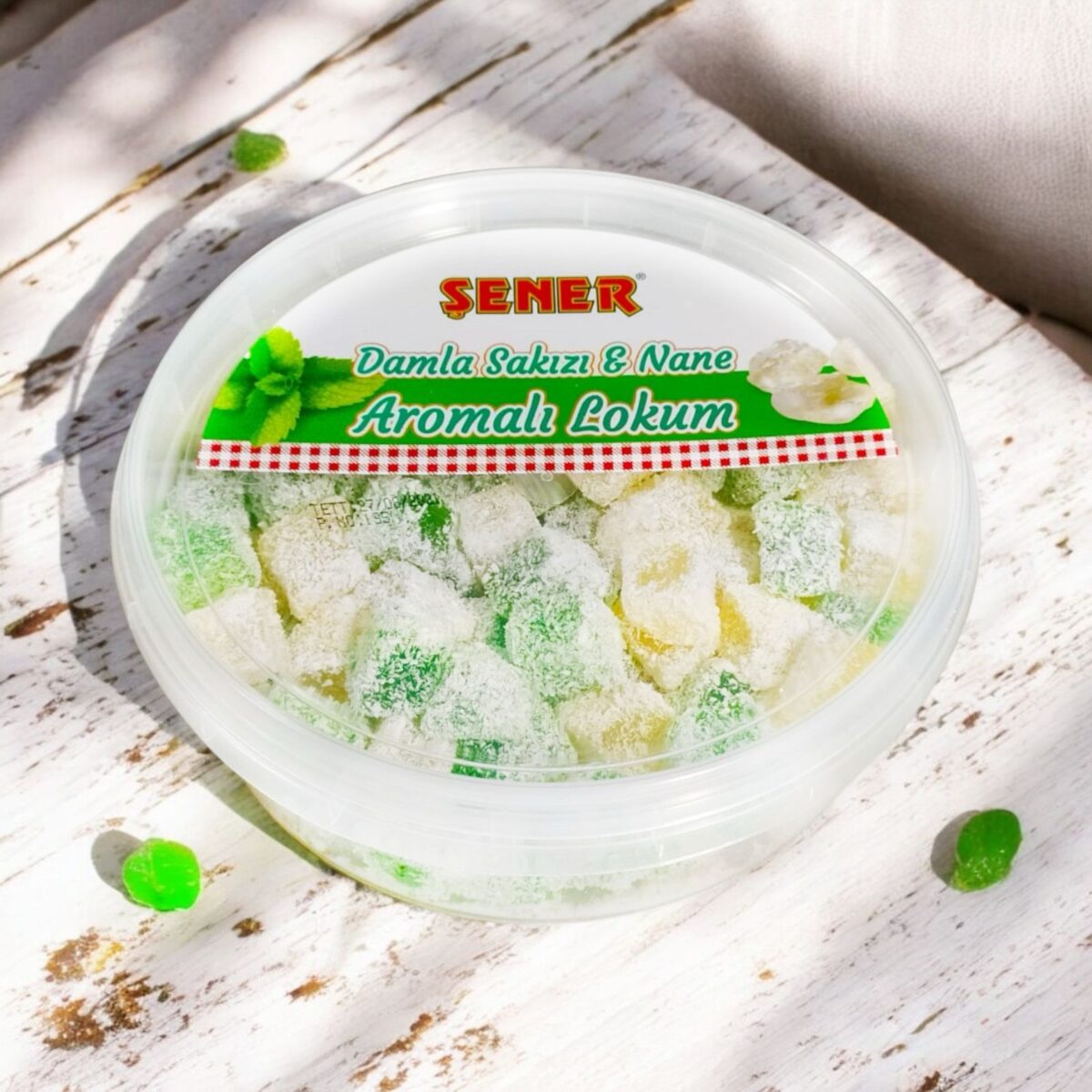 Şener Lokum 350 Gr Damla Sakızlı&Nane Aromalı Pvc - Görsel 2