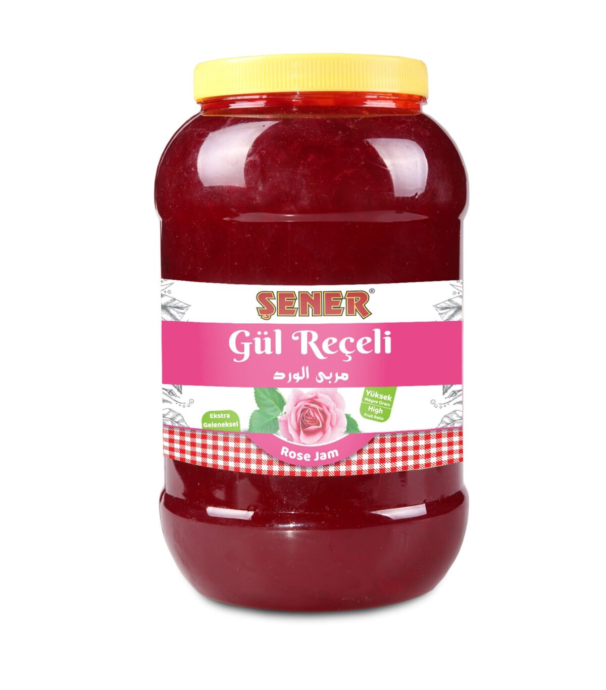 Şener Reçel 5 Kg Gül % 45 Meyve - Görsel 3
